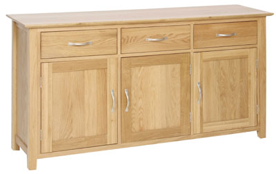 oak Sideboard Triple New Oak Devonshire