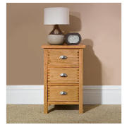 3 Drawer Bedside Chest. Oak