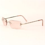 Rhinestone Holder Rimless Fashion Sunglasses