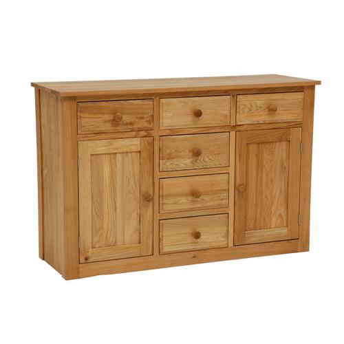 Oakwell Large 2 Door 6 Drawer Wide Sideboard