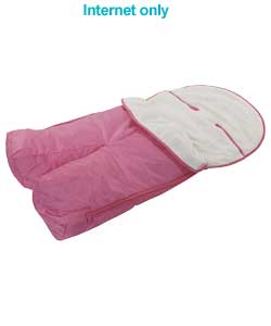 Fleece Lined 2 Leg Footmuff - Pink