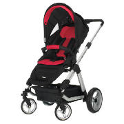 Zynergi Condor 4S Pushchair, Black & Red