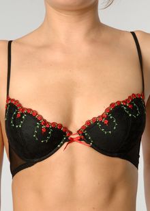 My Rose padded plunge bra