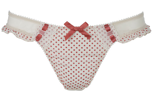 Sweetpea Chiffon Spot G-String by Odille