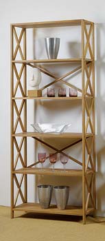 Oestergaard Basel Solid Oak 5 Shelf Bookcase - WHILE STOCKS