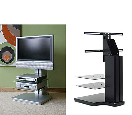 Hero Flat Panel TV Stand in Black