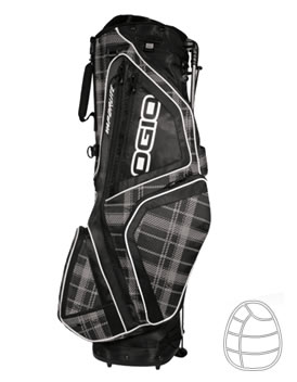 Golf Vaporlite Stand Bag Black Plaid