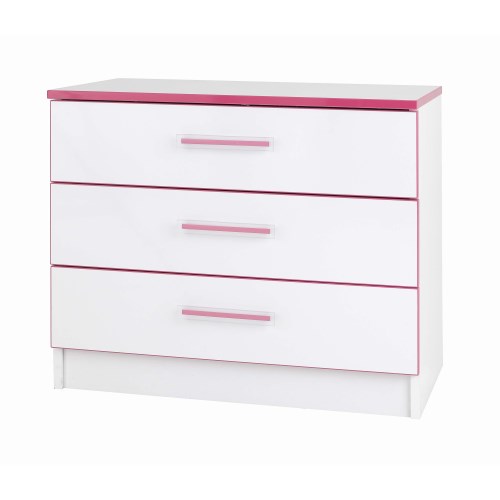 Kiddi Pink 3 Drawer Chest