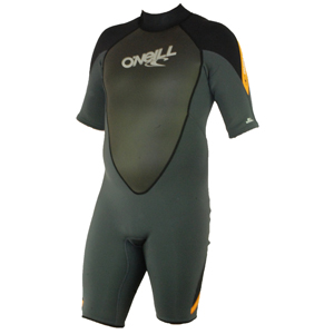 Mens ONeill Gooru Spring Shortie Wetsuit. Black