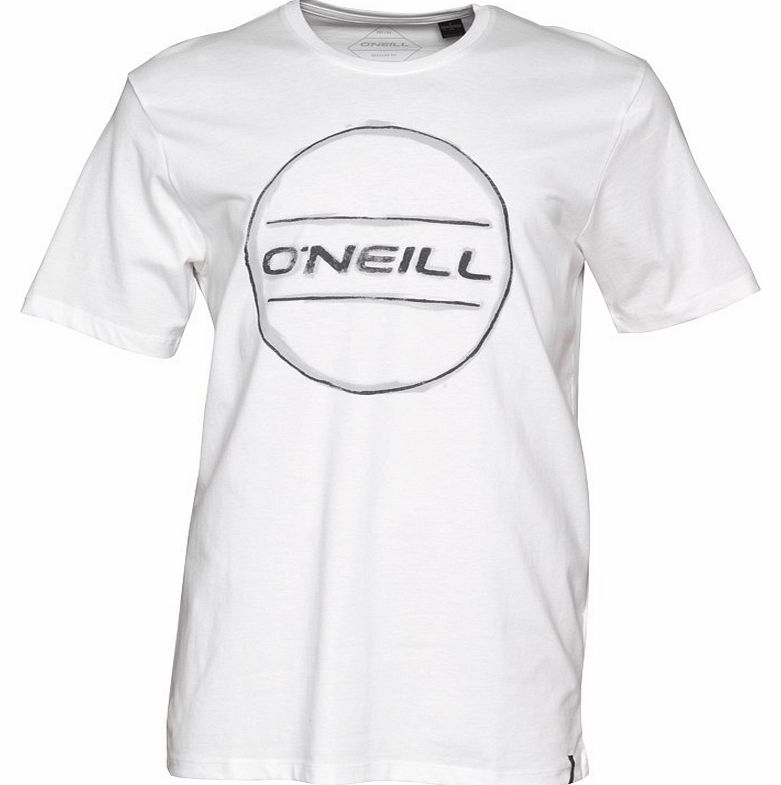 Mens Painted Logo T-Shirt Powder White