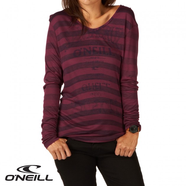 Womens ONeill Goleta Long Sleeve T-Shirt - Red