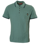 (Okinawa) Faded Blue Pique Polo