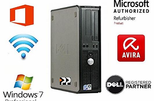 Optiplex Brand New USB Stick with Refurbished Dell Optiplex 760 Desktop Computer - Windows 7 - Powerful Intel Core 2 Duo 5.0Ghz (2 x 2.5Ghz CPU) - Wi Fi Enabled - 250Gb Hard Drive - 4Gb Memory - Brand New Dvd 