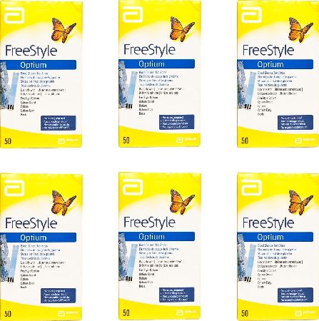 Optium, 2102[^]0139219 Freestyle Optium Plus Glucose Test Strips - 6 Pack