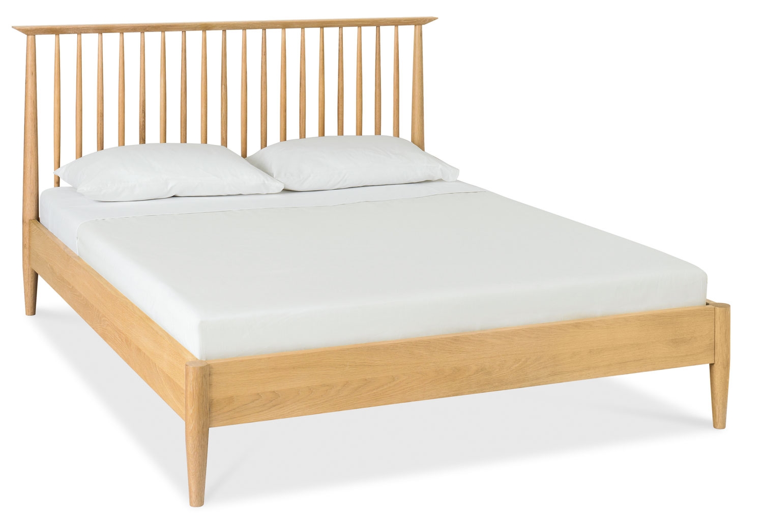 Oak Spindle Low Footend Bedstead - Double