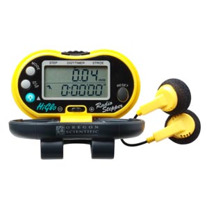 PE316FM Electronic Pedometer with FM Radio- Yellow