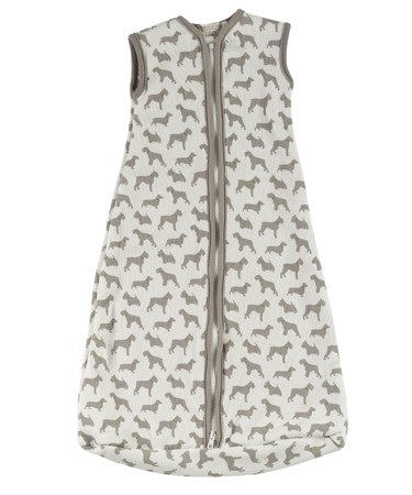 Taupe Dog Print Baby Sleeping Bag