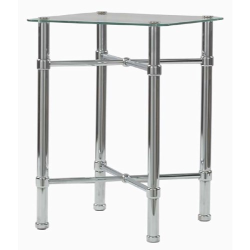 Chrome Bedside Table -