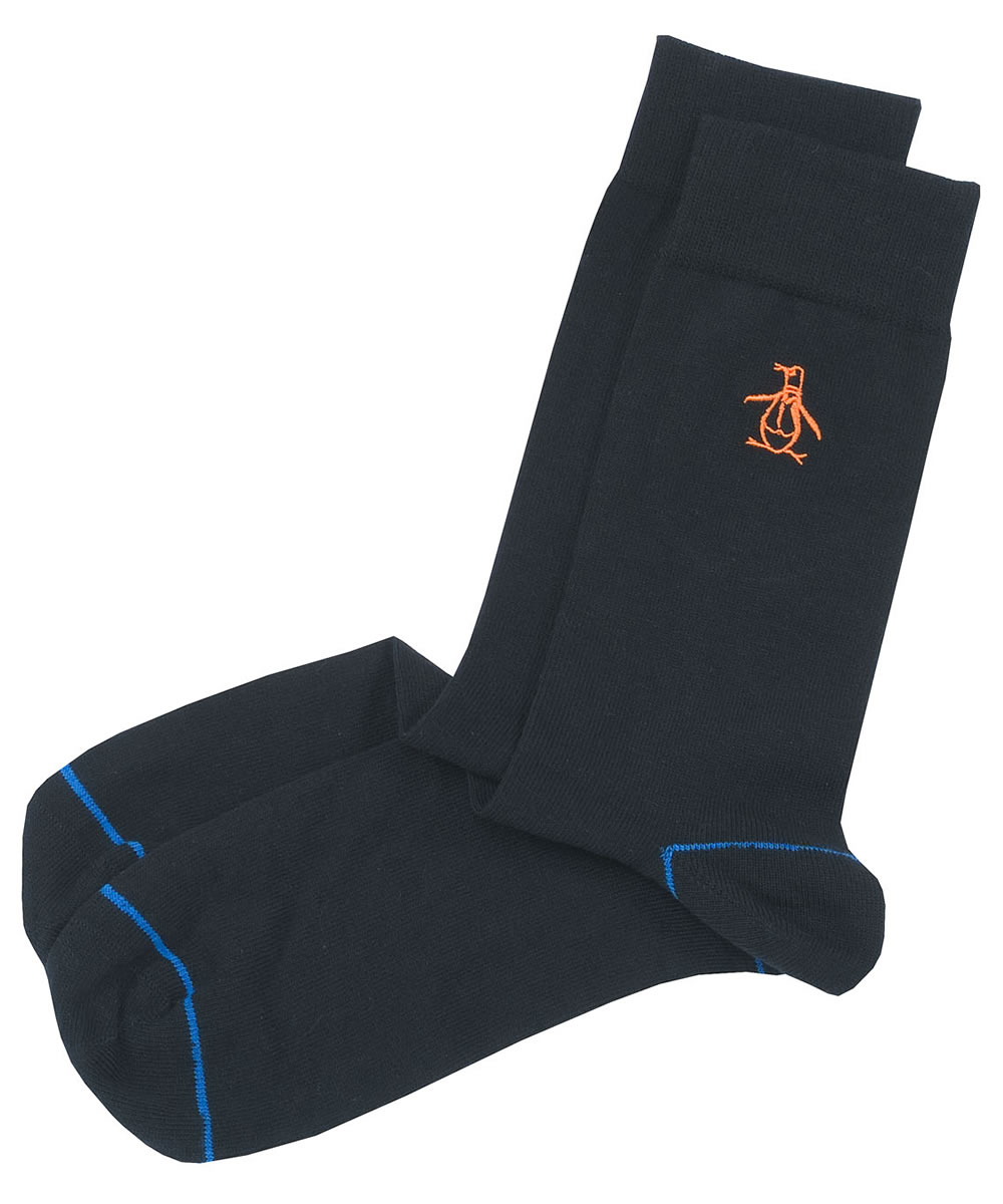 Embroidery Socks Black/Orange