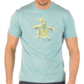 Mens Shadow Bird T-Shirt Aqua