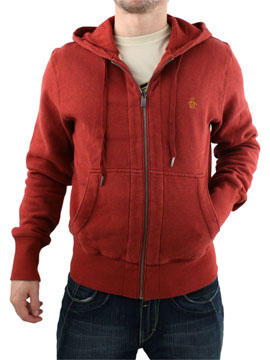 Red Secret Sam Zip Hoodie