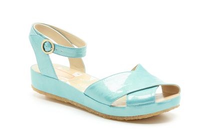 Vanilla Cream Light Blue Patent Leather