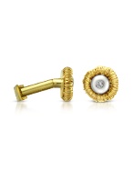 Orlando Orlandini Central Diamond 18K Gold Cufflinks