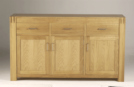 Oak Sideboard - 3 Drawer - 3 Door