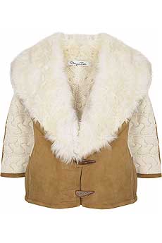 Oscar de la Renta Shearling trim jacket