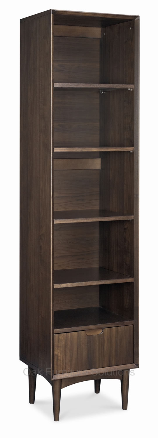 Oslo Walnut Narrow Bookcase