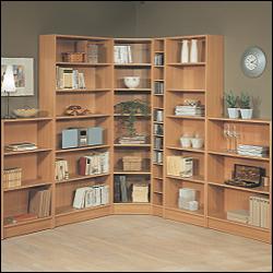 Low Wide Bookcase - Beech 80W x 29D