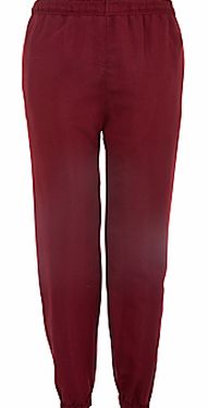 School Unisex Tracksuit Bottoms, Maroon/White