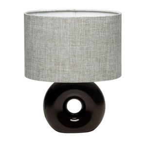 Wilko Table Lamp Doughnut Complete Chocolate