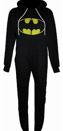 Womens Men Unisex Batman and Superman Print Hooded Zip Front Jumpsuit Onesie (m/l uk 12/14, superman)