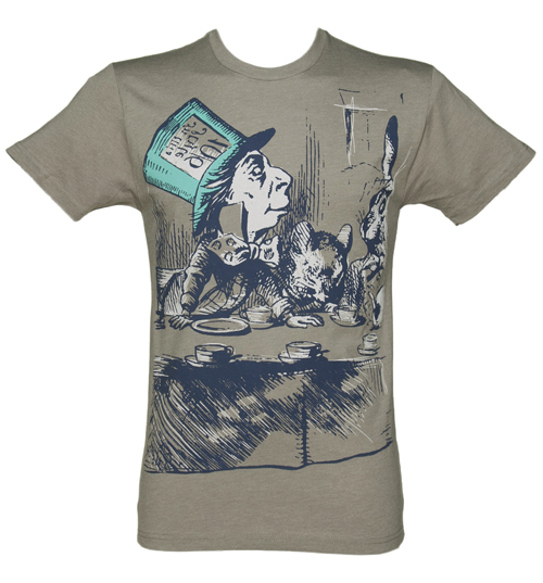 Mens Grey Marl Alice In Wonderland Mad