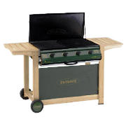 4 Burner Gas Flatbed BBQ