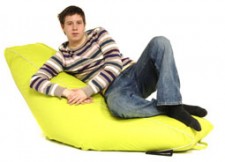 Banana Lounger - Lime Green Bean Bag