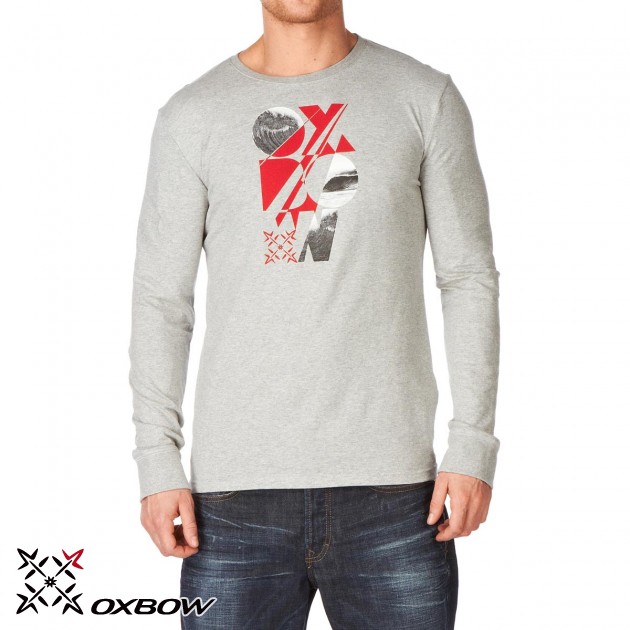 Mens Oxbow Long Sleeve T-Shirt - Heather Grey