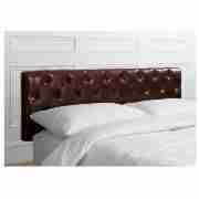 Double Headboard, Dark Brown Faux Leather