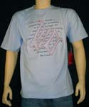 Mens Sky Blue With Black Writing & Logo Cotton T-Shirt