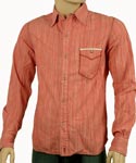 Salmon Cotton Long Sleeve Shirt