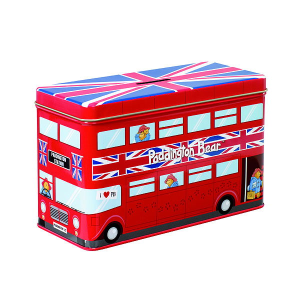 Bear Tin Bus Money Box