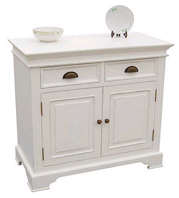 White Sideboard 2 Door 2 Drawer Kristina