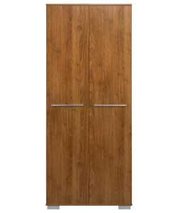 2 Door Wardrobe - Dark Maple