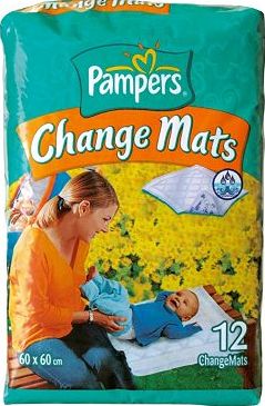 Pampers, 2041[^]10002956 Change Mats - 12 Pack NORMAL 10002956