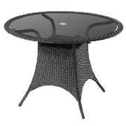 Panama Black Rattan Effect Round Table