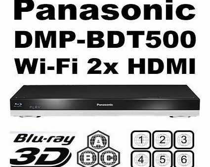 FLAGSHIP DMP-BDT500 3D built-in Wi-Fi & 2XHDMi 32Bit Burr Brown DACs Multi Region CODEFREE DVD & BD ZONE A/B/C, DVD REGION 012345678 PAL/NTSC DivX AVI MKV, 100~240V 50/60Hz Intl Vers