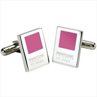 Pantone Ibis Rose Chip Cufflinks by