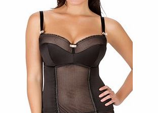 Cassandra black and nude bustier