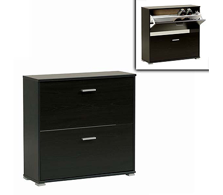 Inigo 2 Drawer Shoe Cabinet in Wenge